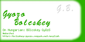 gyozo bolcskey business card