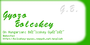 gyozo bolcskey business card